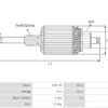 ARMATURE 24V 4.5KW 9 SPLINES TOYOTA DYNA / HINO / DUTRO