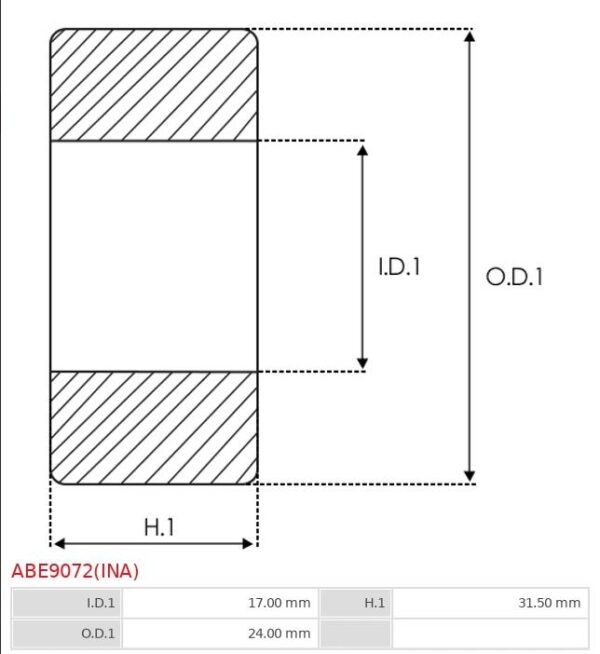 BEARING NEEDLE LONG 17MM X 23.8MM- HEAVY DUTY