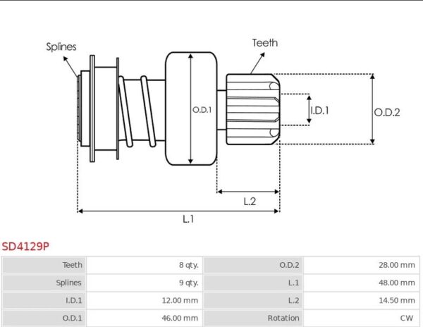 BENDIX 8TH S90 TOYOTA/ISUZU 2Y/3Y/4Y BENDIX 1