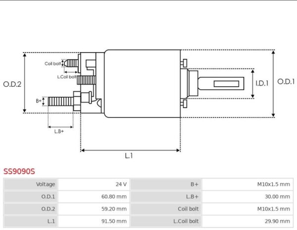 SOLENOID 24V 4.5KW TOYOTA DYNA