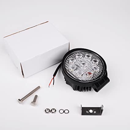 LAMP LED 10V-30V 27W ROUND 9-LED (FLOOD) 55MM