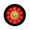 LAMP 12V - 24V RED & AMBER LED WITH CLEAR LENS AND RUBBER GASKET