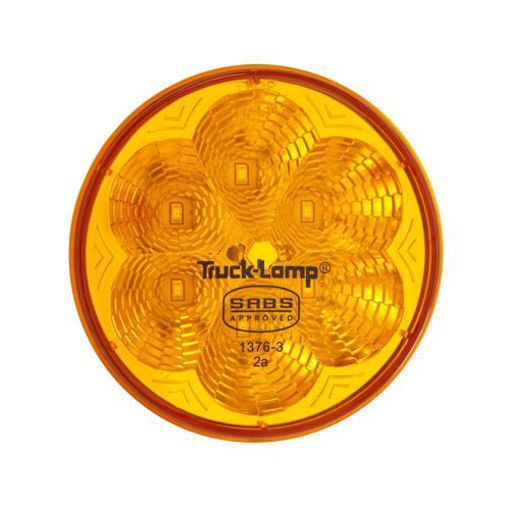 TL-YGA-2 LAMP LED 6LED AMBER ROUND TAIL LIGHT WITH RUBBER