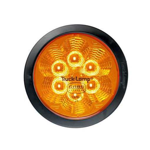 TL-YGA LAMP LED 6LED AMBER ROUND TAIL LIGHT WITH RUBBER