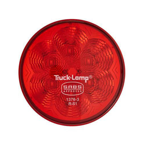 TL-YGR-2 LAMP LED 6LED RED ROUND TAIL LIGHT WITH RUBBER GROMIT